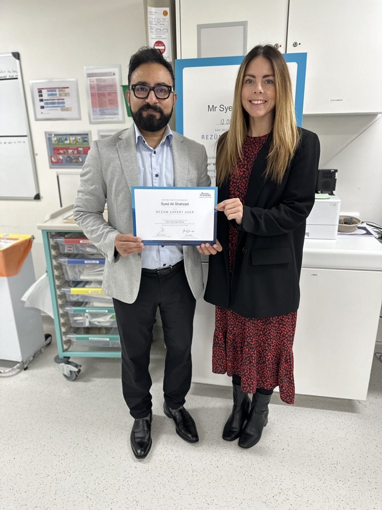 Mr Syed Ali Shahzad holding a Rezum expert user certificate